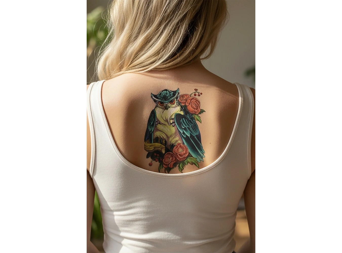Geçici Baykuş Dövme Tattoo