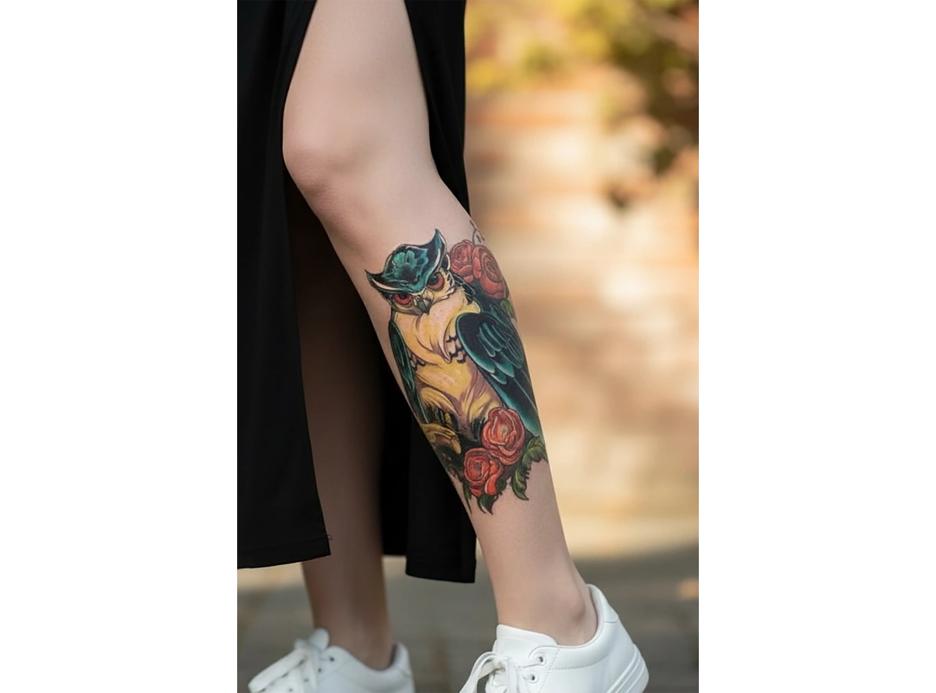 Geçici Baykuş Dövme Tattoo