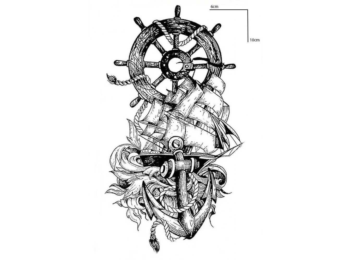 Geçici Çapa Figürlü Mini Dövme Tattoo