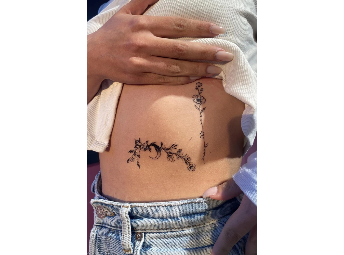 Geçici Çiçek Figürlü Dövme Tatto