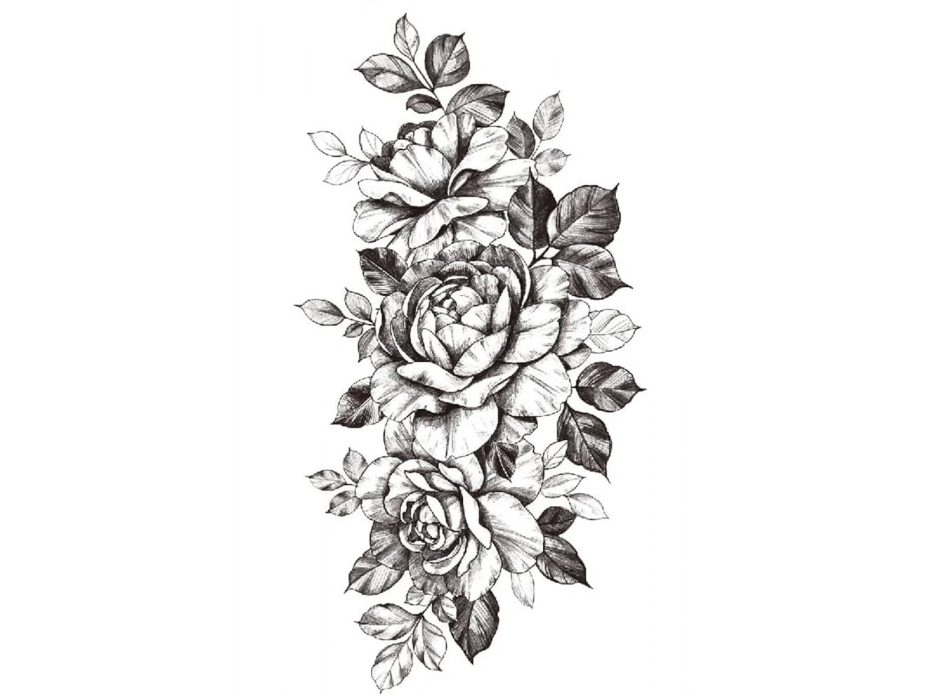 Geçici Çiçek Figürlü Dövme Tattoo