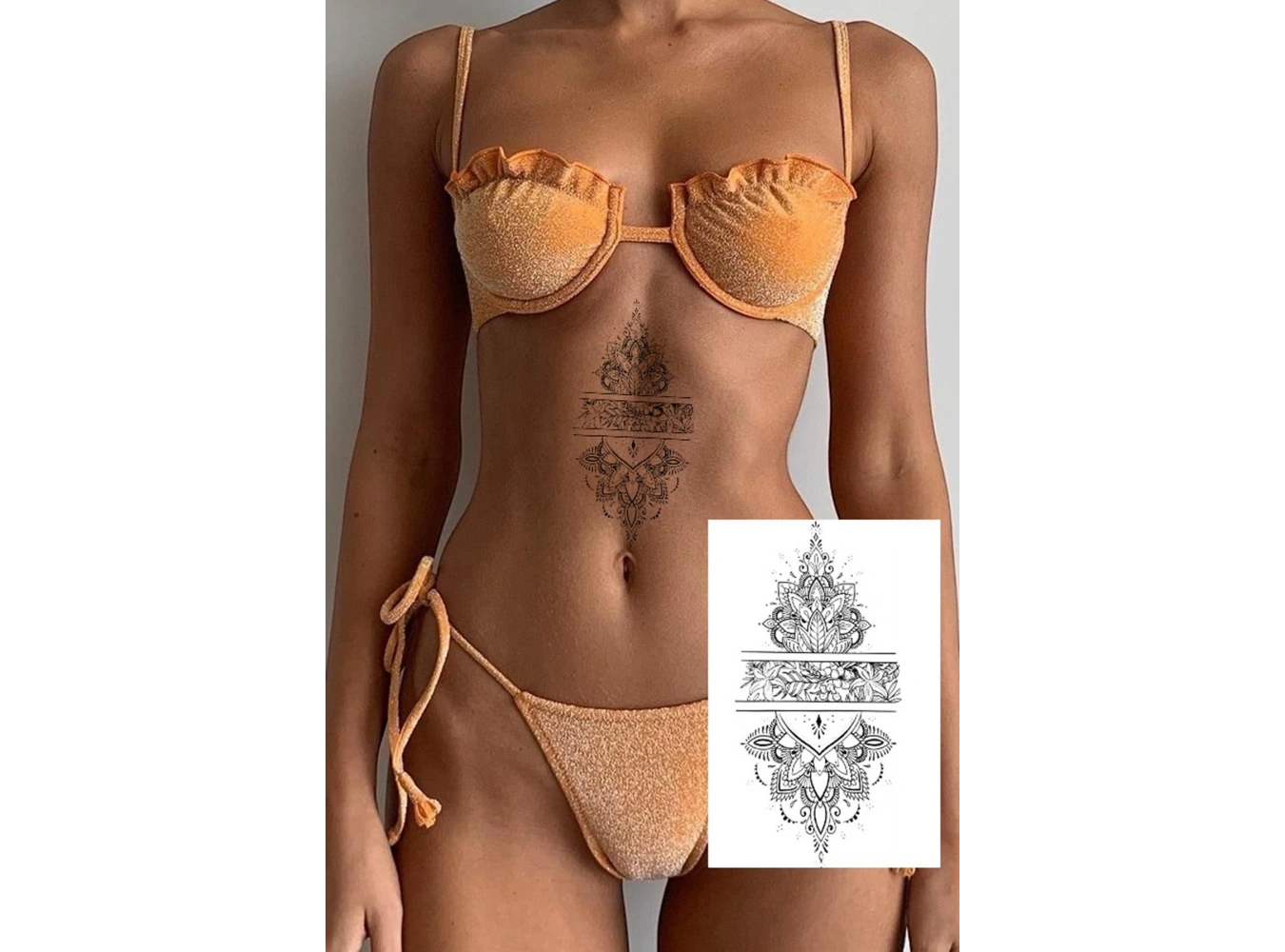 Geçici Çiçek Figürlü Dövme Tattoo