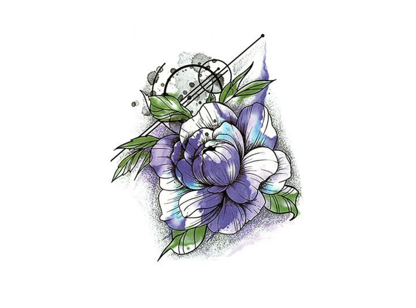 Geçici Çiçek Figürlü Dövme Tattoo