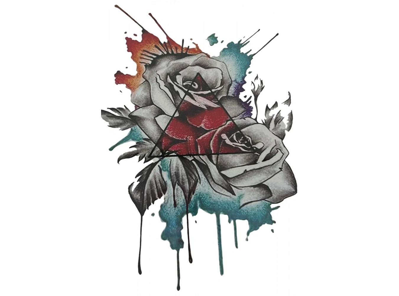 Geçici Çiçek Figürlü Dövme Tattoo