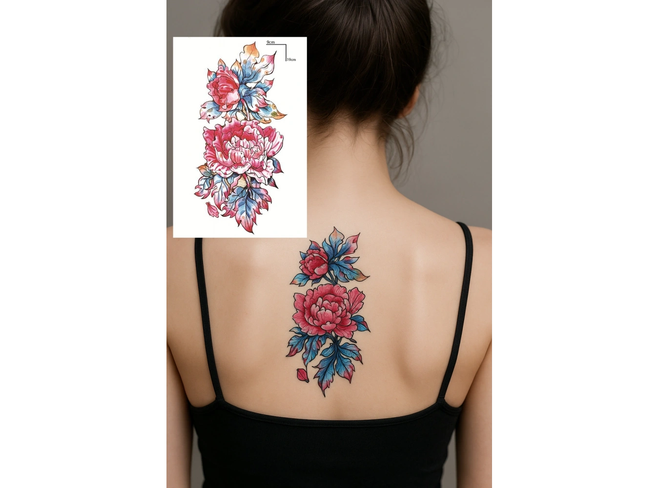 Geçici Çiçek Figürlü Dövme Tattoo