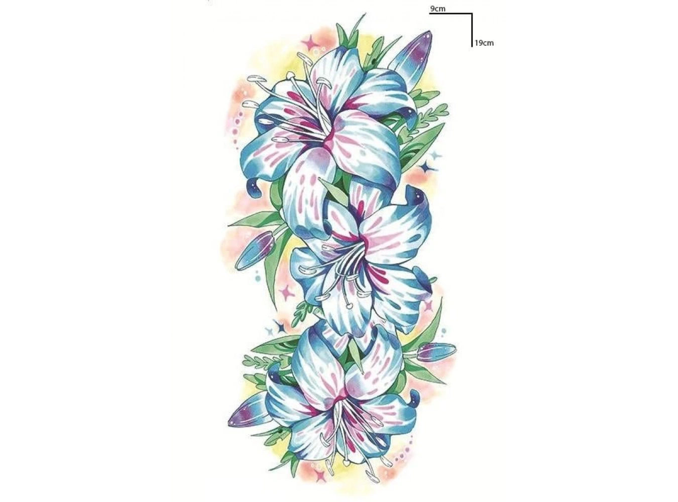 Geçici Çiçek Figürlü Dövme Tattoo