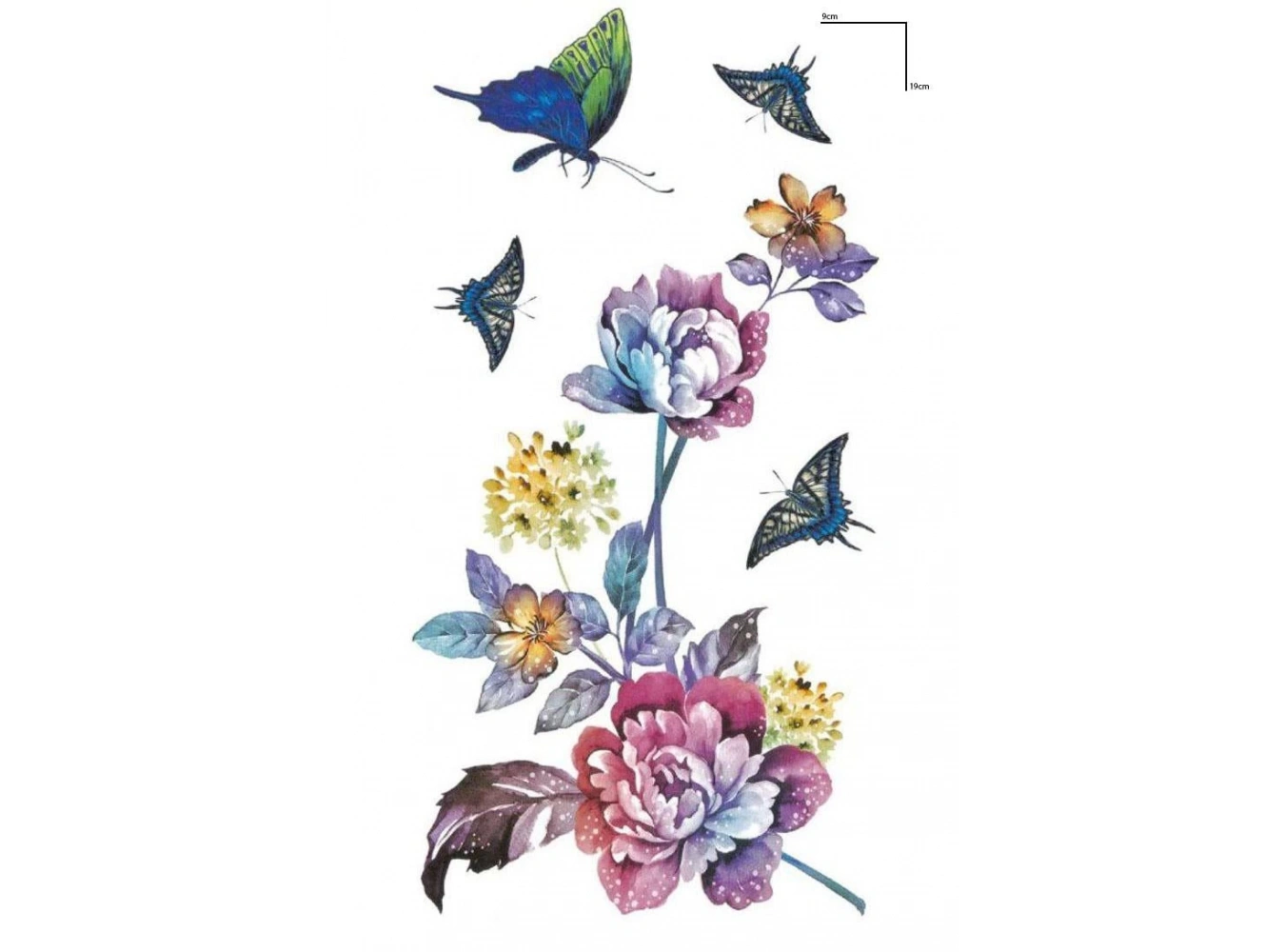 Geçici Çiçek Figürlü Dövme Tattoo