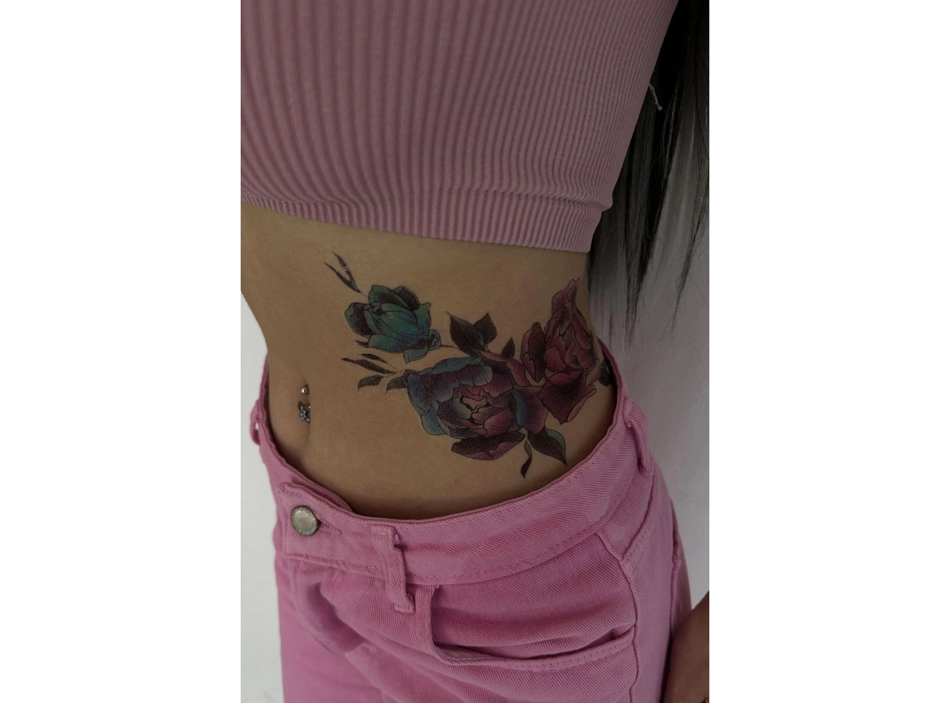 Geçici Çiçek Figürlü Dövme Tattoo