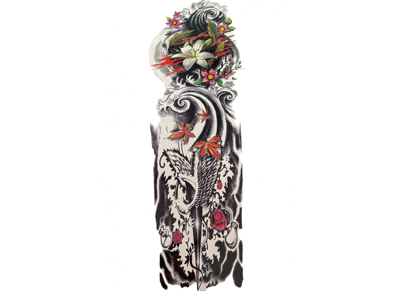 Geçici Çiçek Figürlü Kol Dövme Tattoo