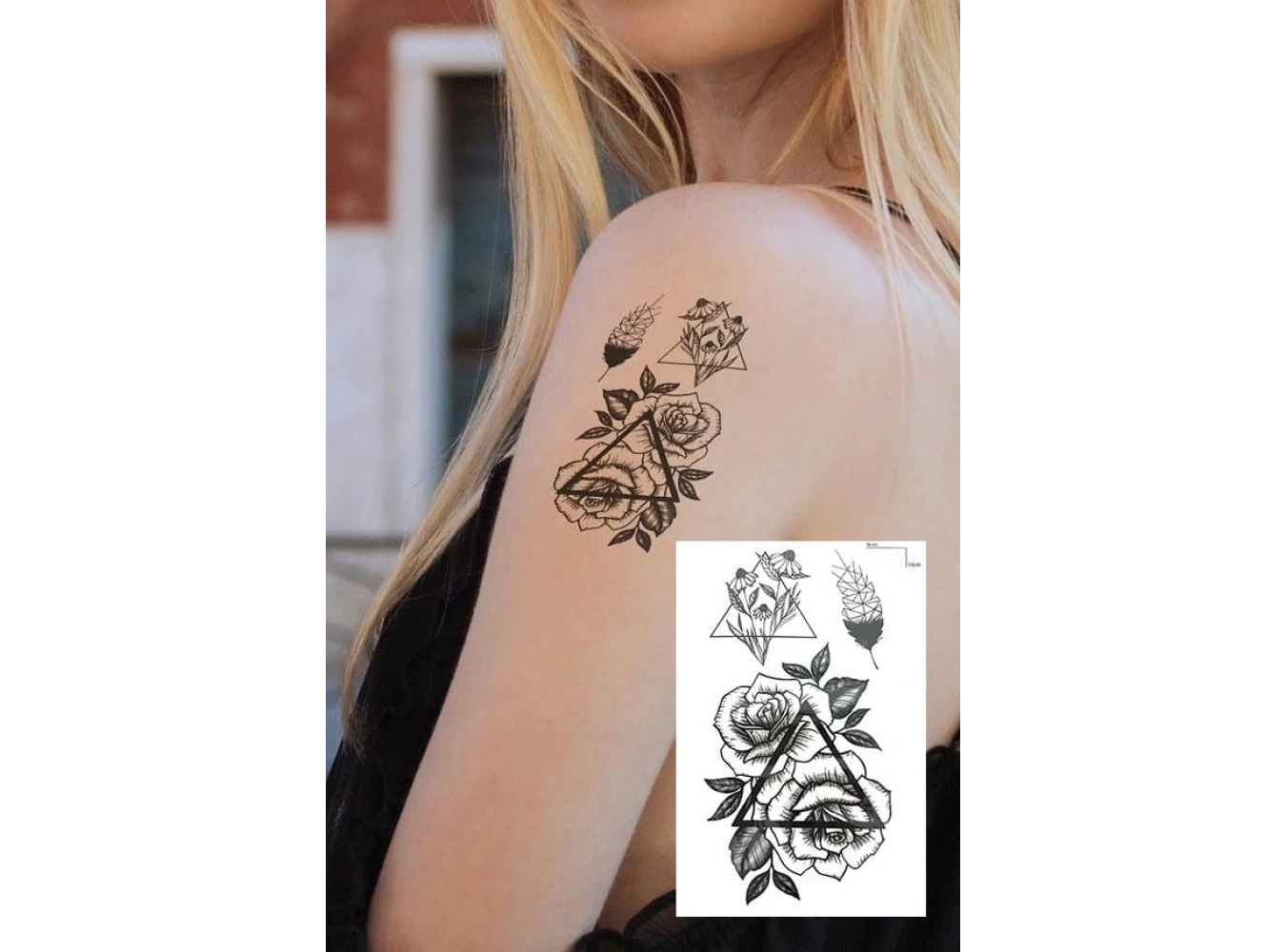 Geçici Çiçek Figürlü Mini Dövme Tattoo