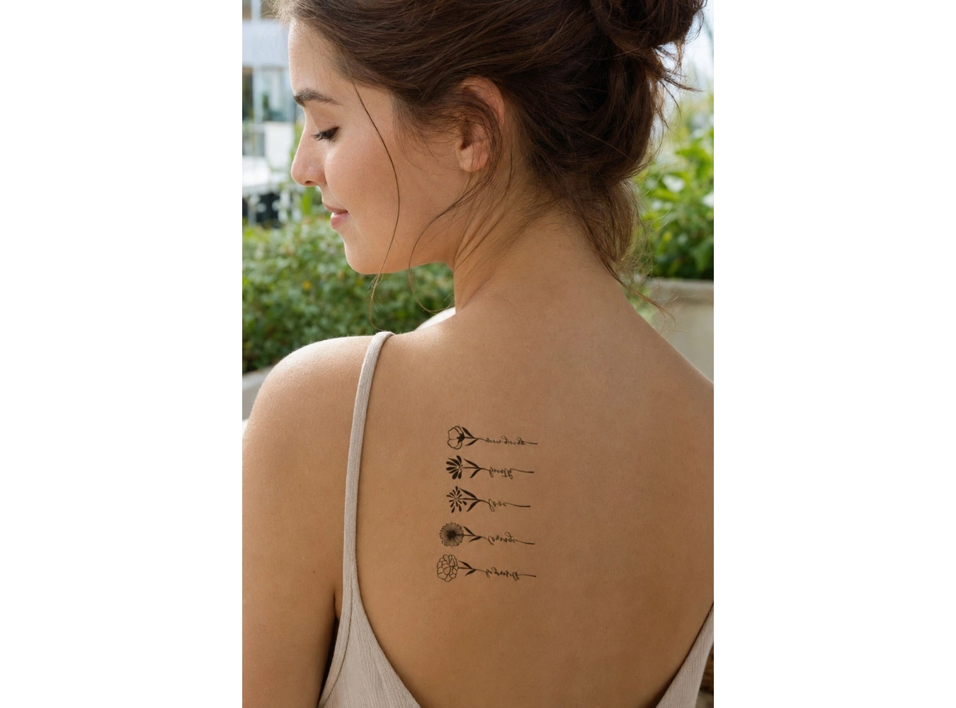 Geçici Çiçek Figürlü Mini Dövme Tattoo