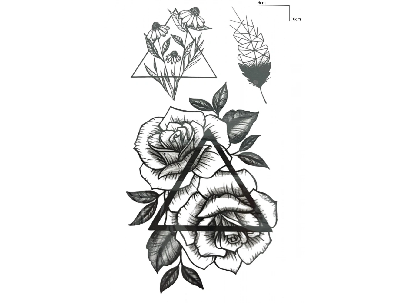 Geçici Çiçek Figürlü Mini Dövme Tattoo