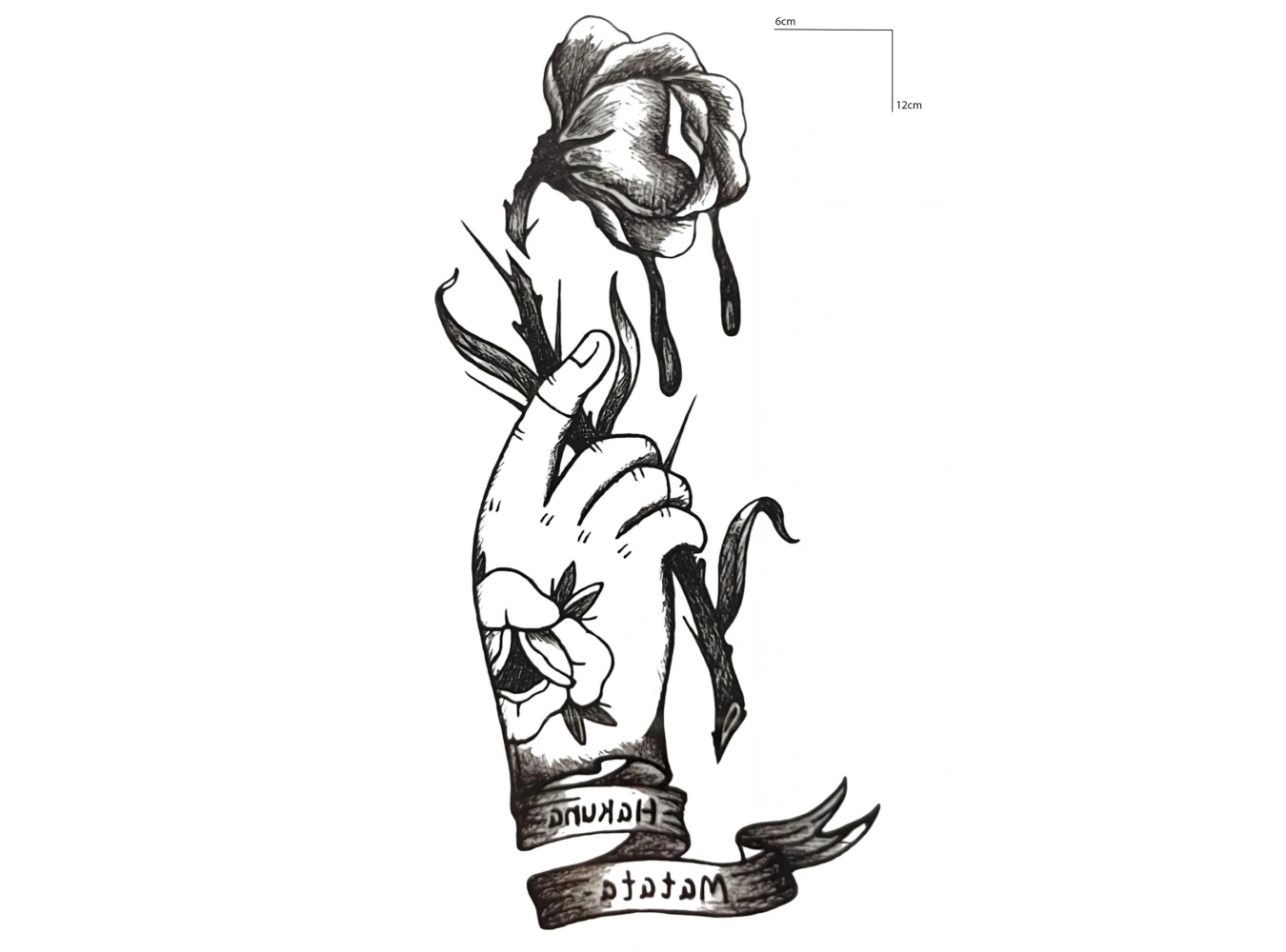 Geçici Çiçek Figürlü Mini Dövme Tattoo