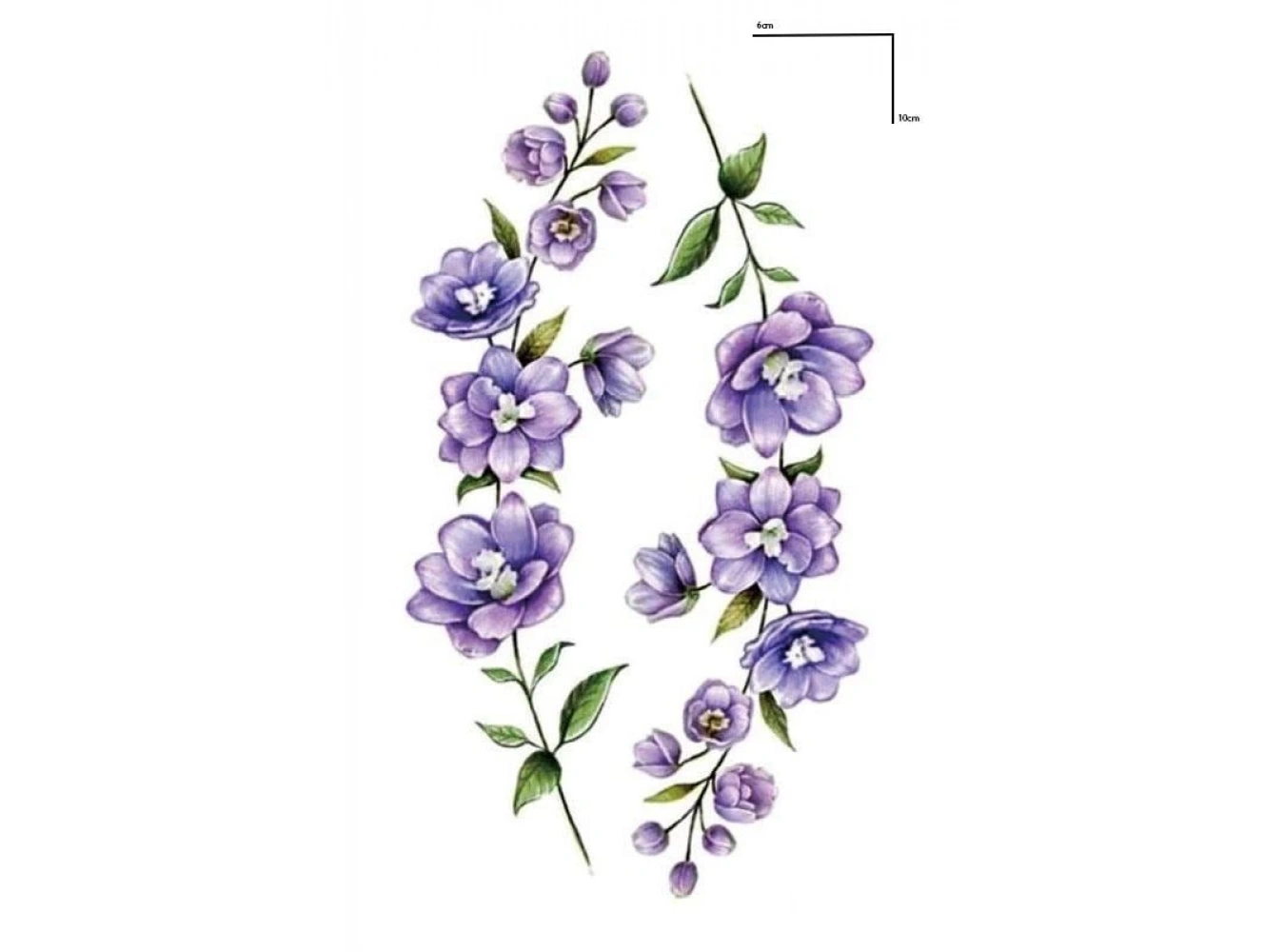 Geçici Çiçek Figürlü Mini Dövme Tattoo