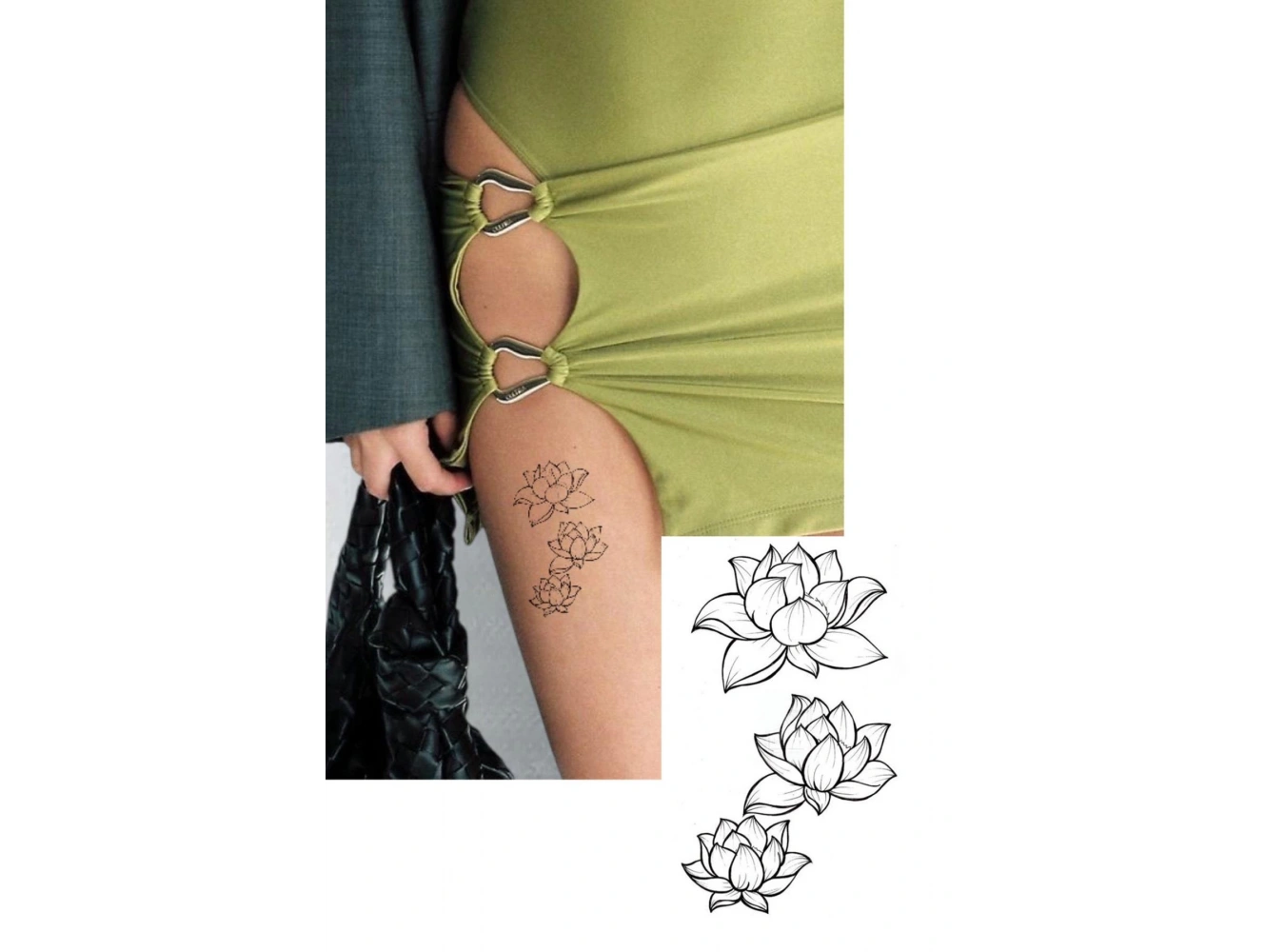 Geçici Çiçek Figürlü Mini Dövme Tattoo