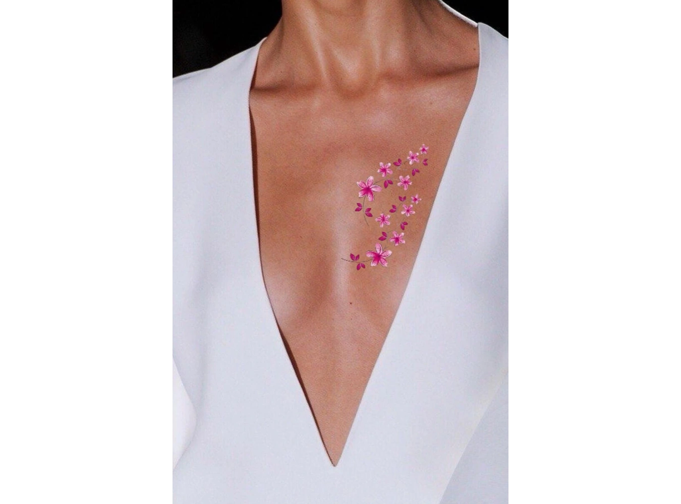 Geçici Çiçek Figürlü Mini Dövme Tattoo