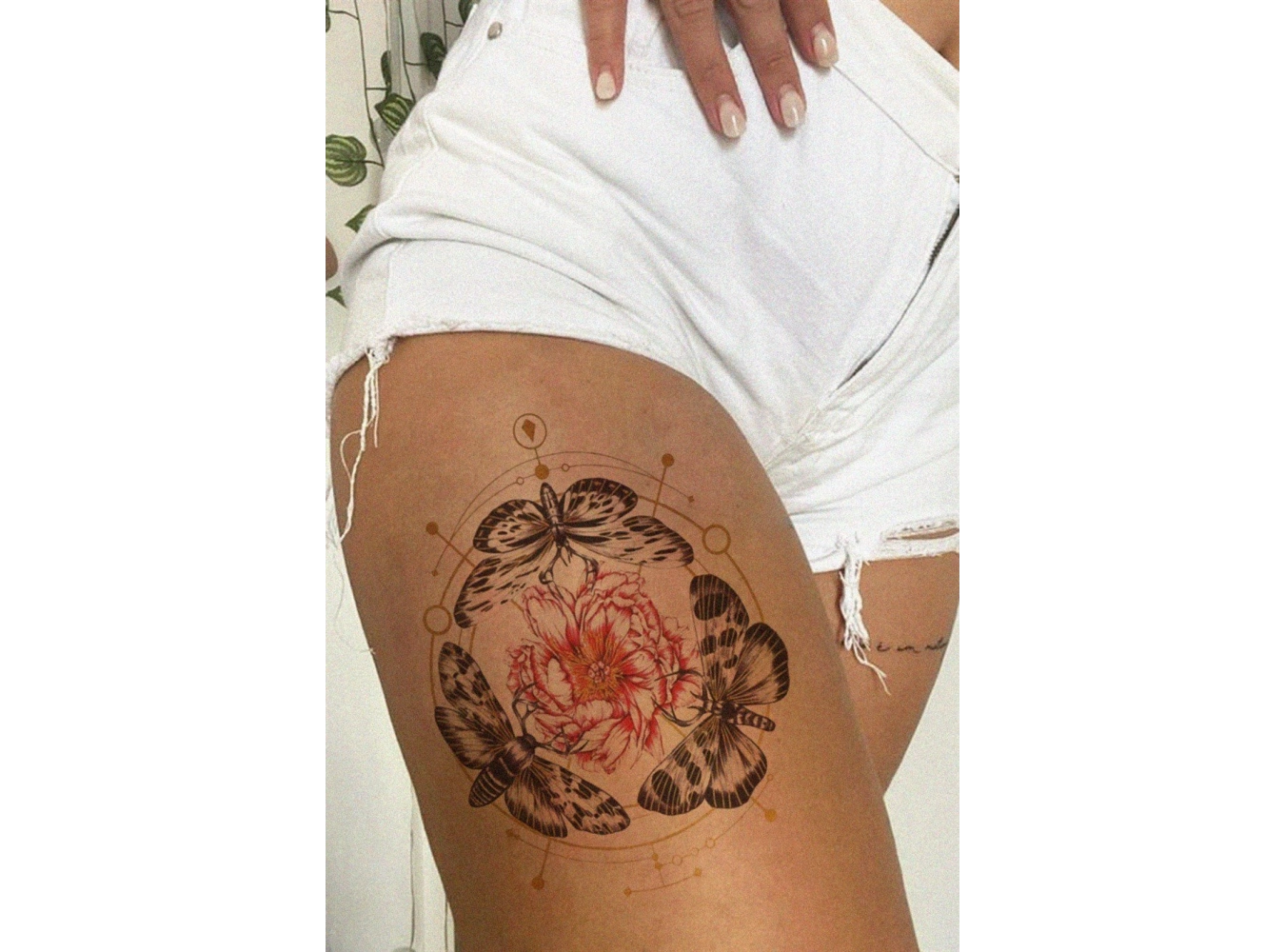 Geçici Çiçek ve Kelebek Dövme Tattoo