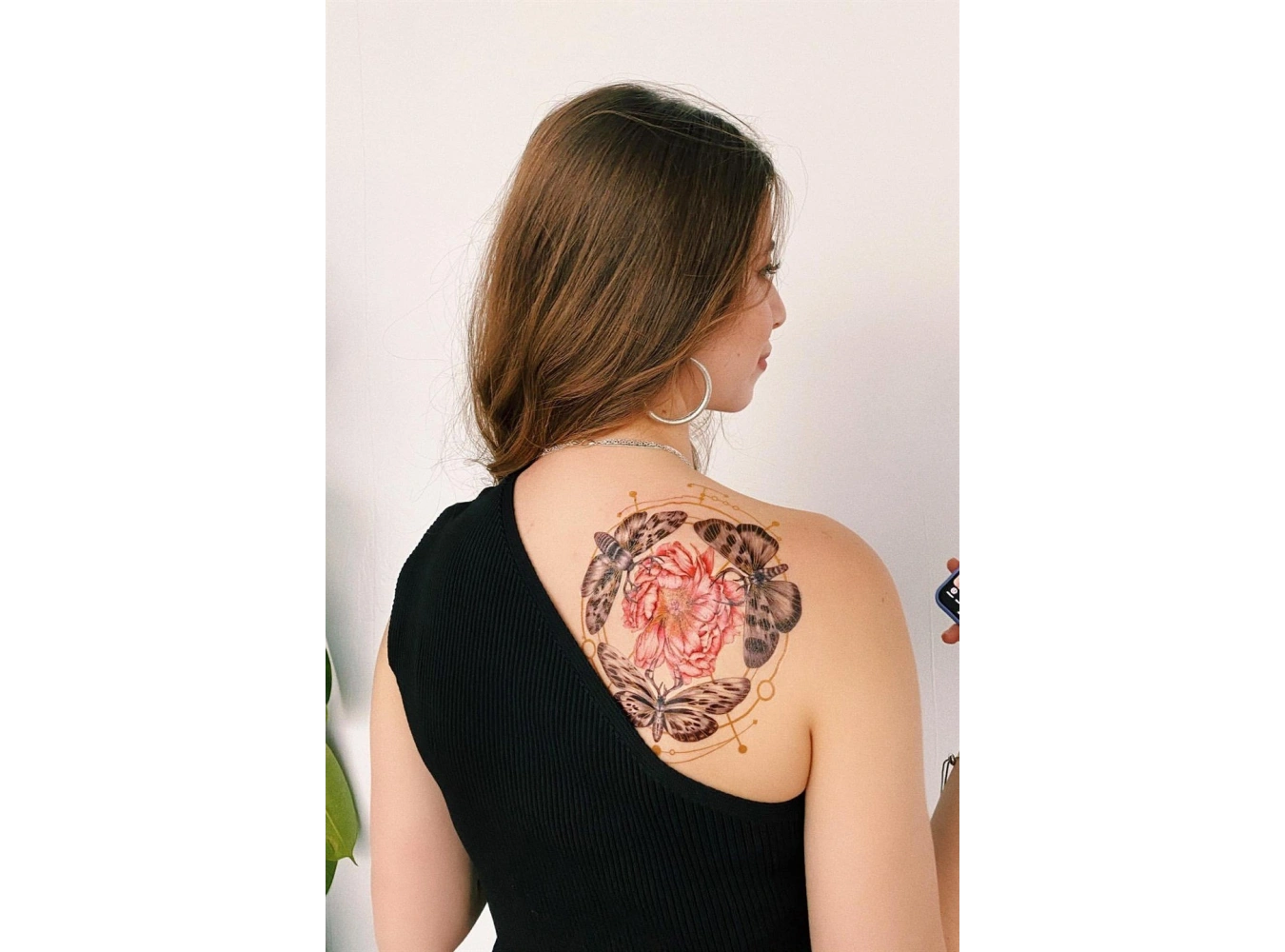 Geçici Çiçek ve Kelebek Dövme Tattoo