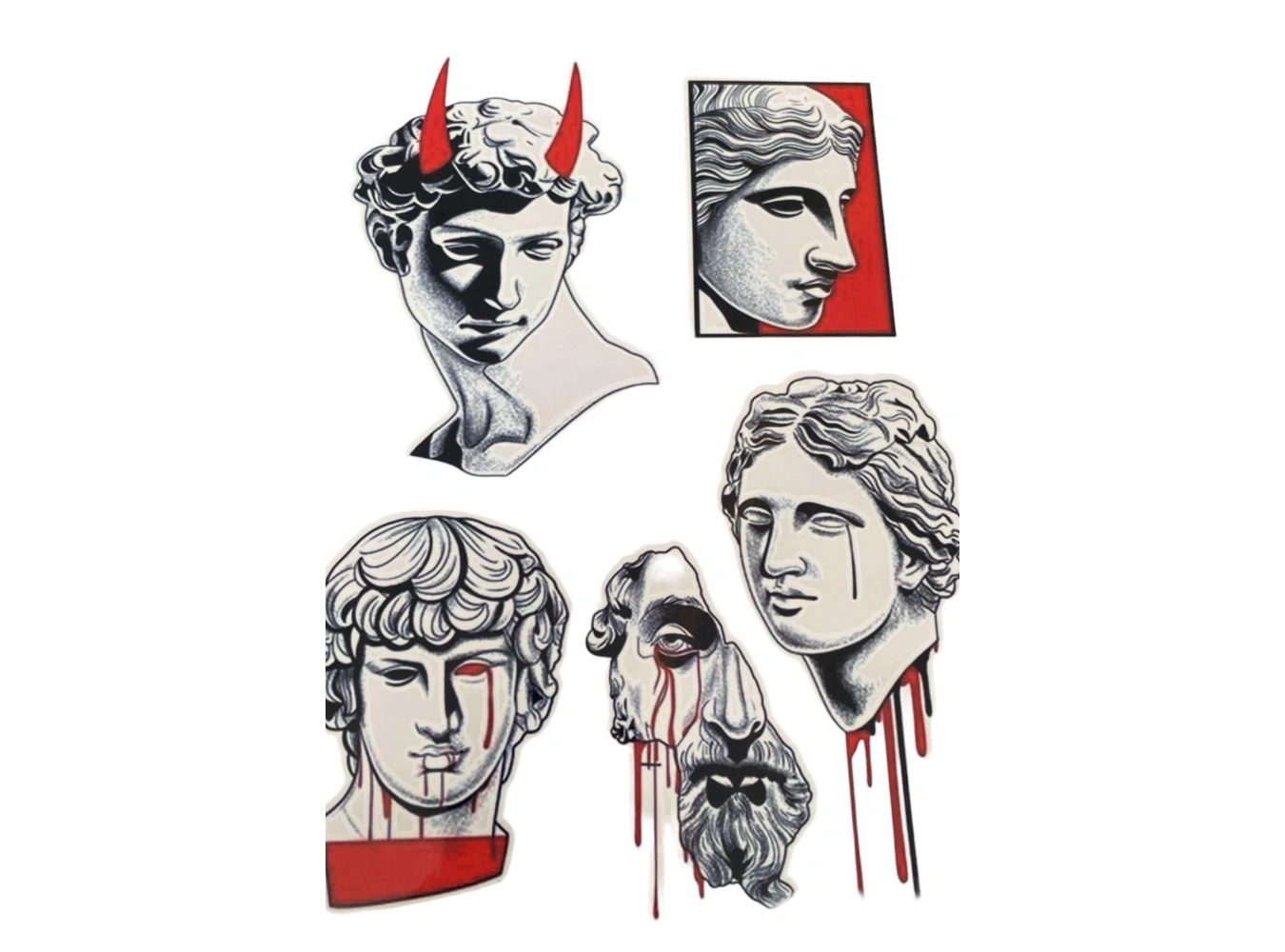 Geçici Davut Heykeli Figürlü Dövme Tattoo