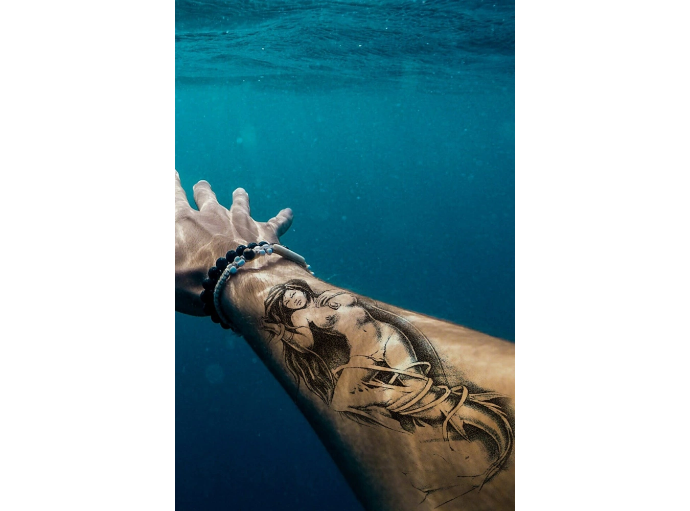 Geçici Deniz Kızı Dövme Tattoo