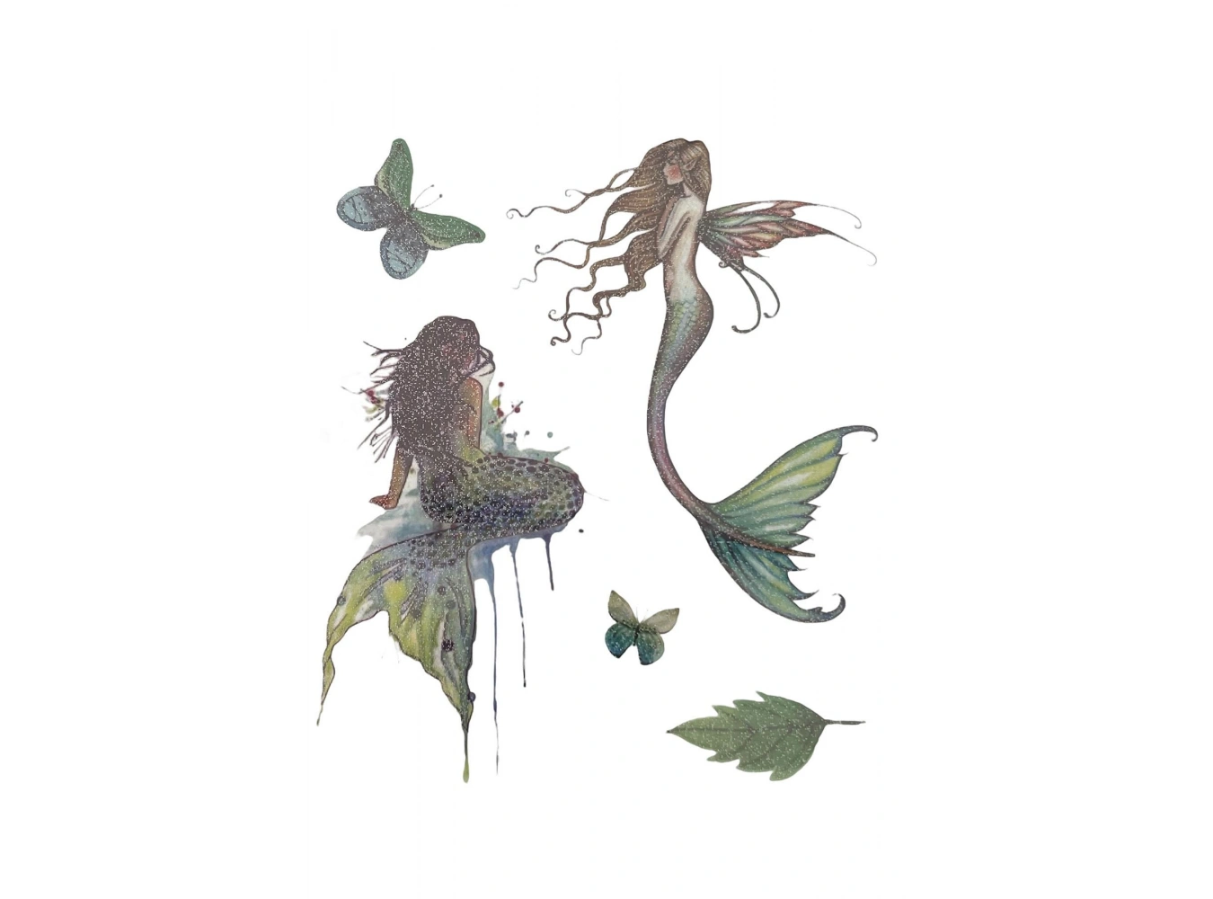 Geçici Deniz Yıldızı Figürlü Simli Dövme Tattoo