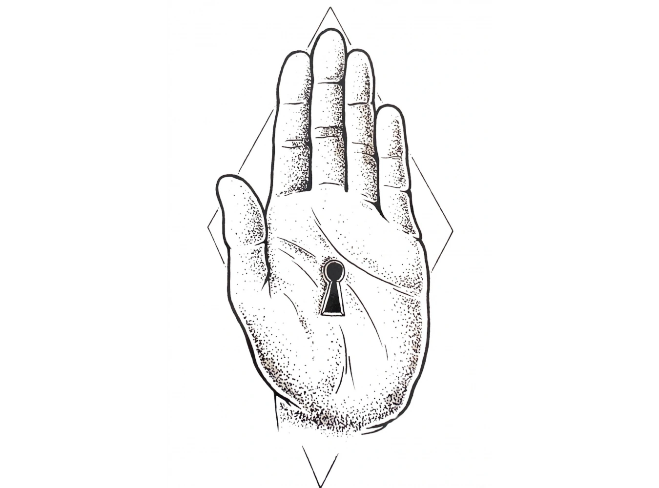 Geçici El Ve Kilit Figürlü Dövme Tatto