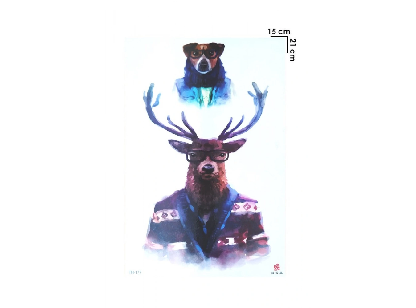 Geçici Geyik ve Köpek Dövme Tattoo