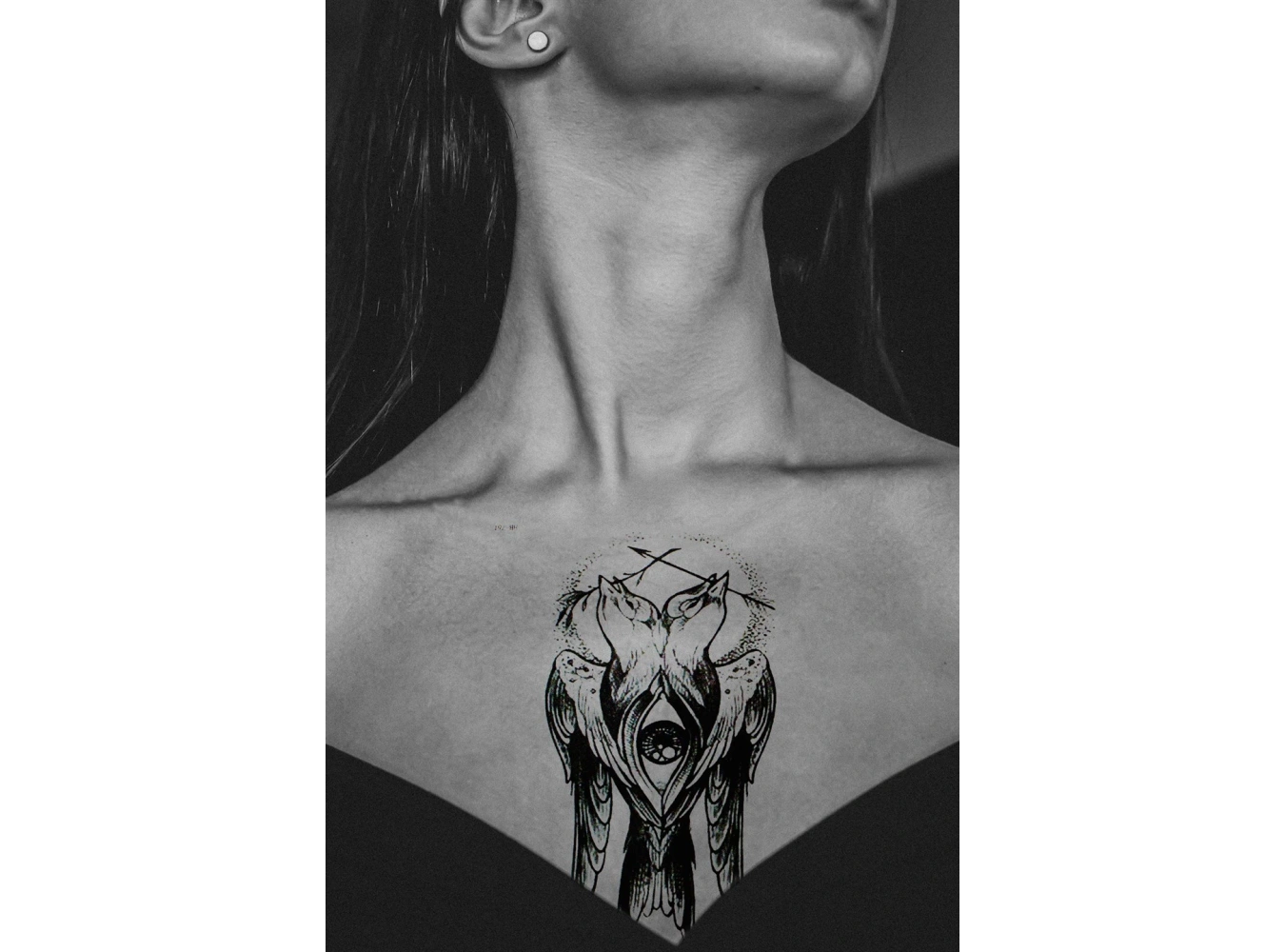 Geçici Göz Ve Kuş Dövme Tattoo