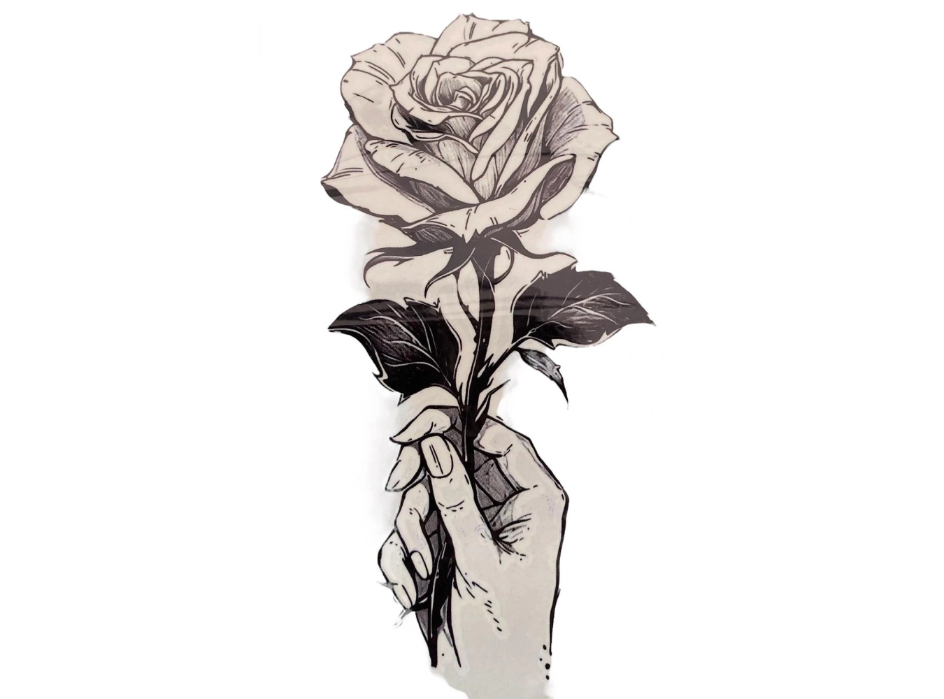 Geçici Gül Figürlü Dövme Tatto