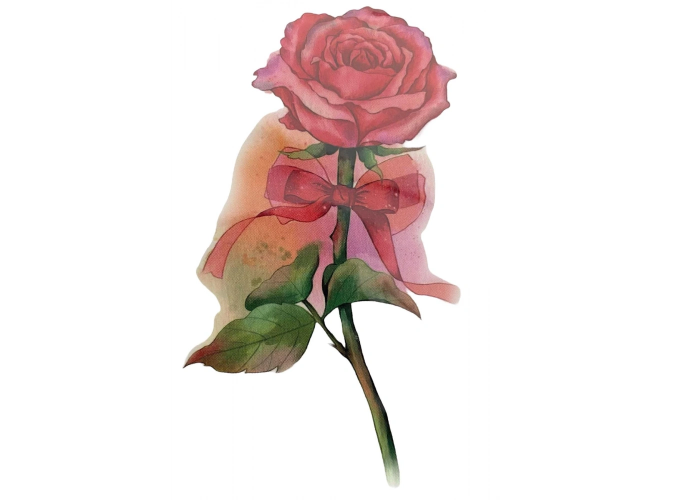 Geçici Gül Figürlü Dövme Tatto