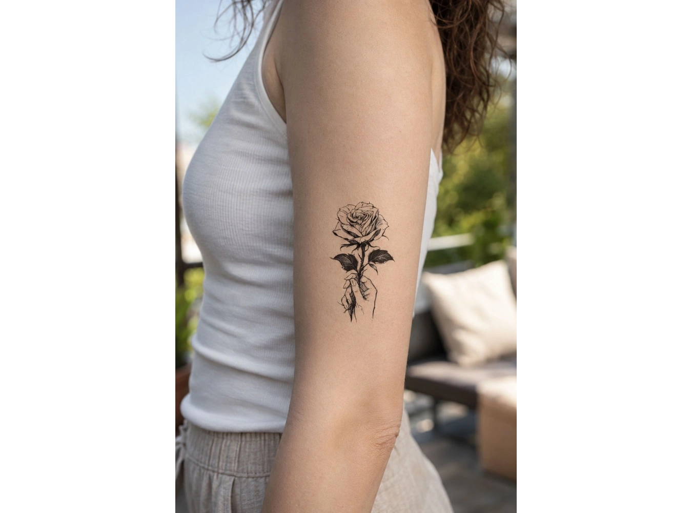 Gül Geçici Dövme Tattoo