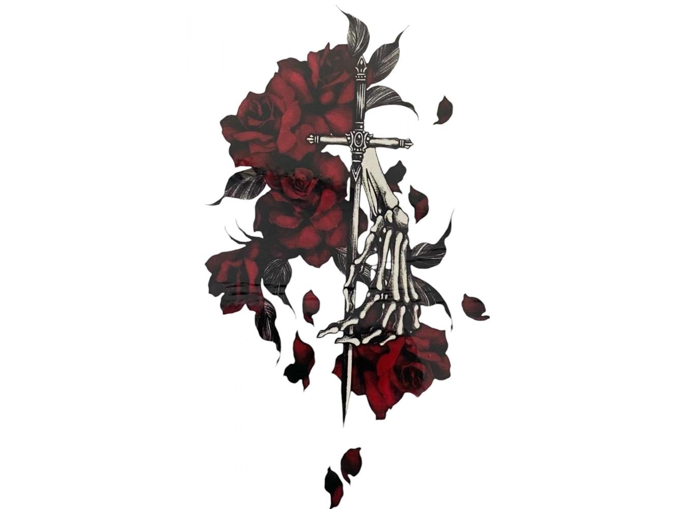 Geçici Gül Figürlü Dövme Tatto