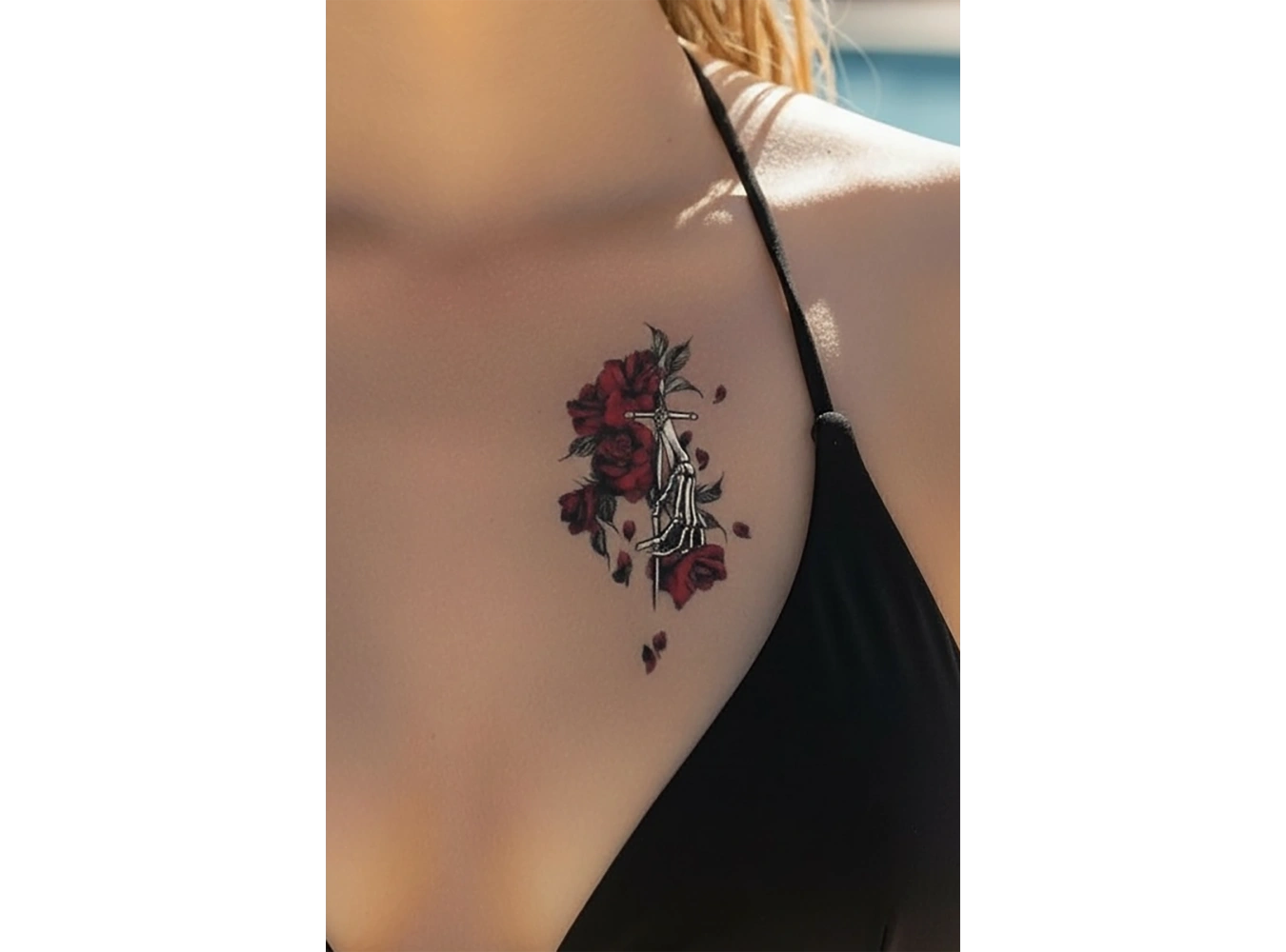 Geçici Gül Figürlü Dövme Tatto