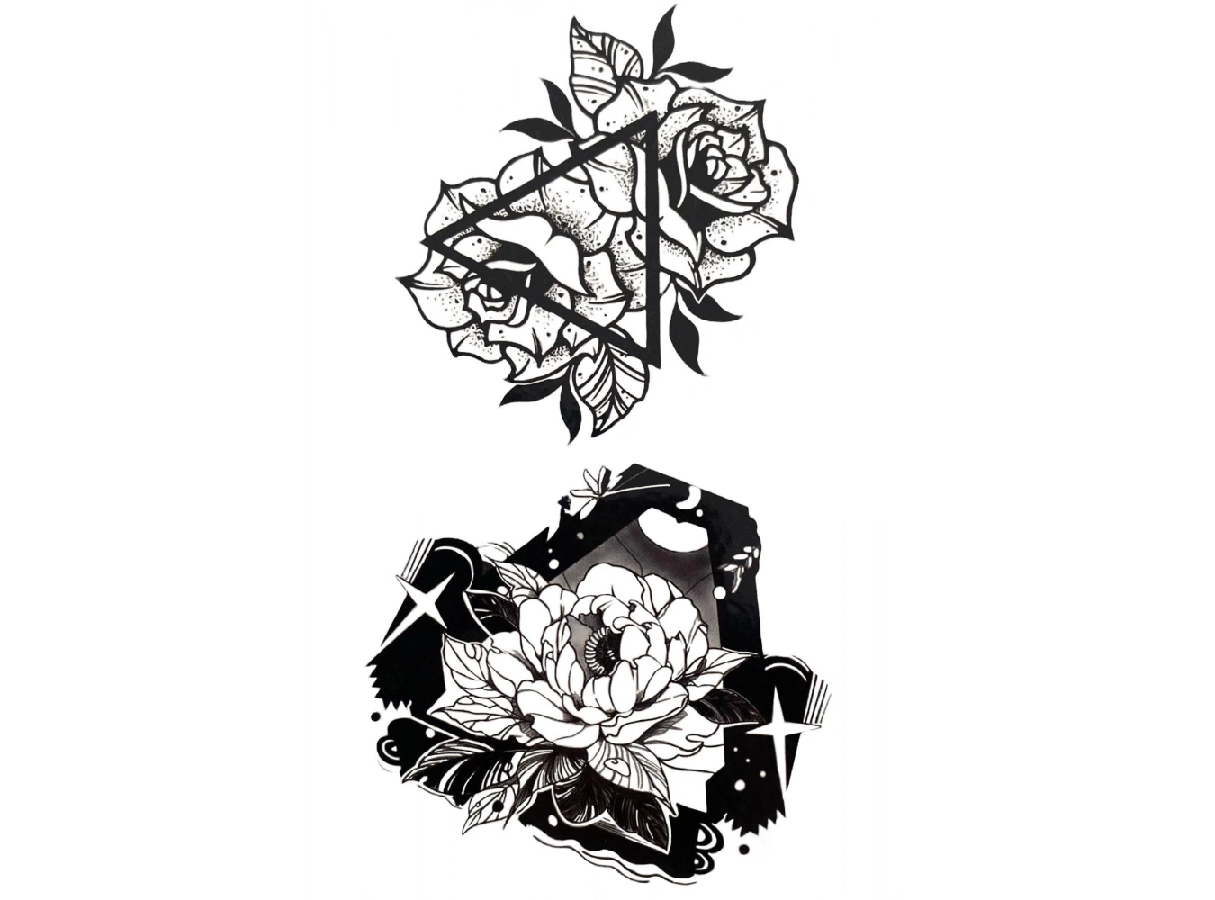 Geçici Gül Figürlü Dövme Tattoo