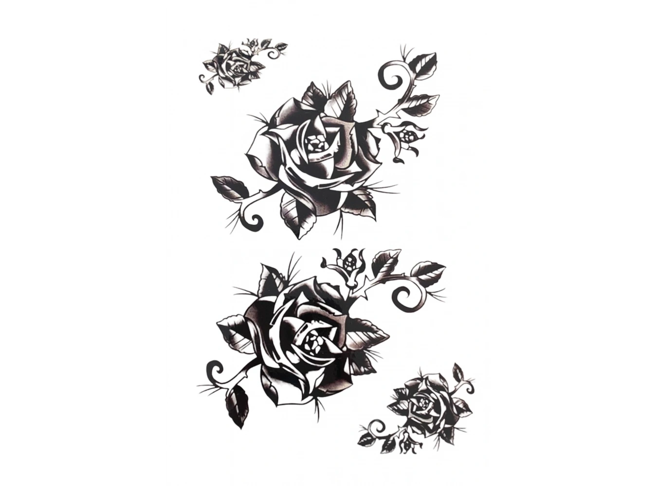 Geçici Gül Figürlü Dövme Tattoo