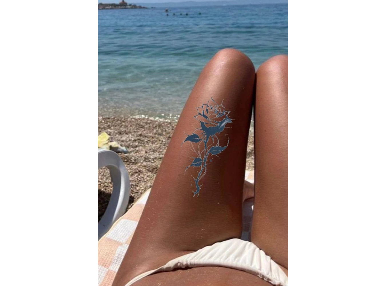 Geçici Gül Figürlü Dövme Tattoo