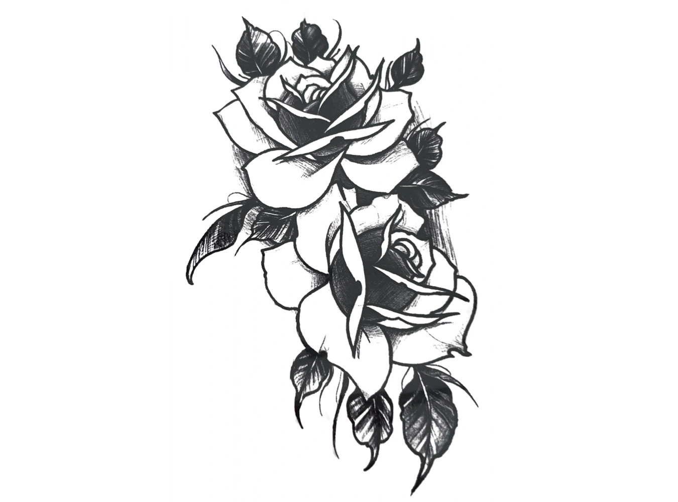 Geçici Gül Figürlü Mini Dövme Tattoo