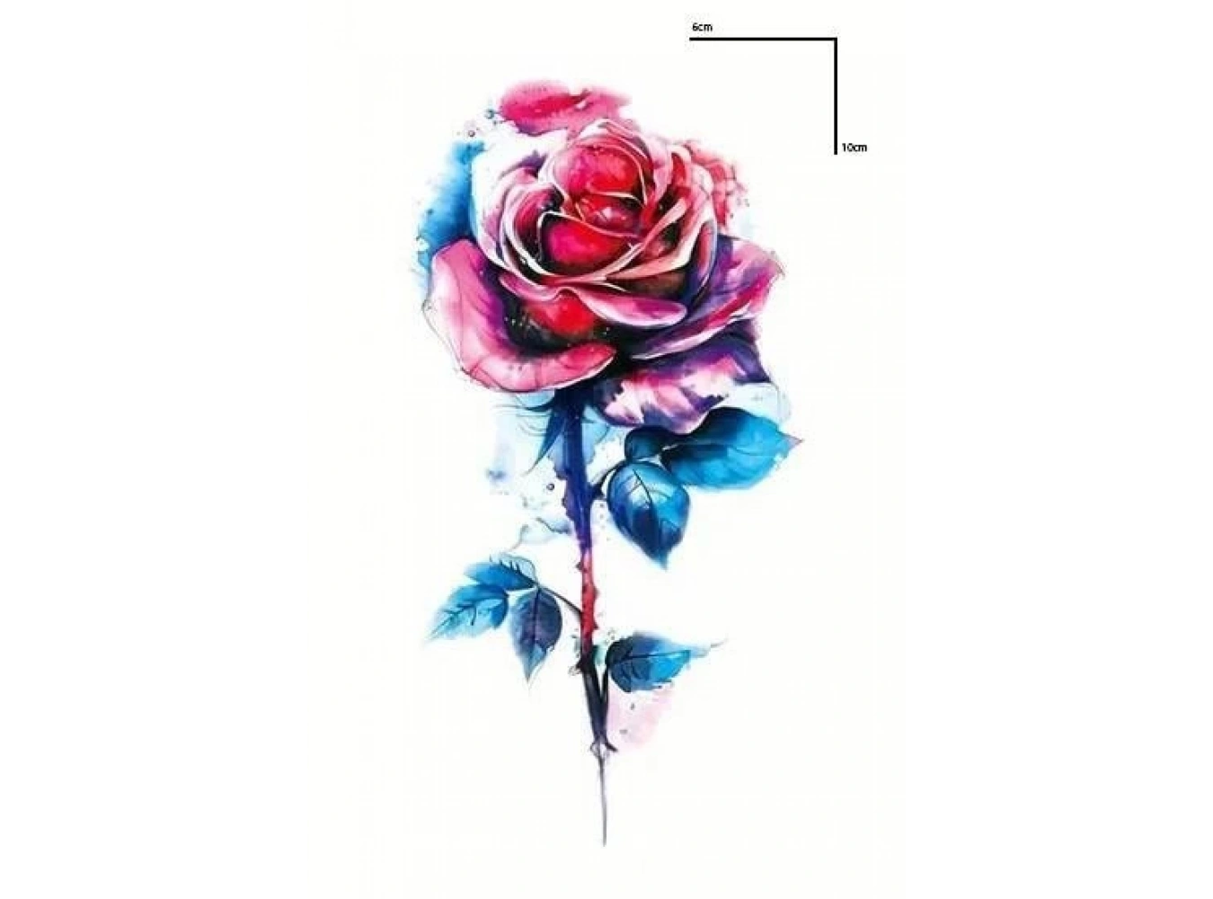 Geçici Gül Figürlü Mini Dövme Tattoo