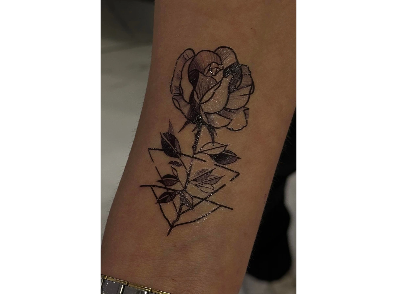 Geçici Gül Figürlü Mini Dövme Tattoo
