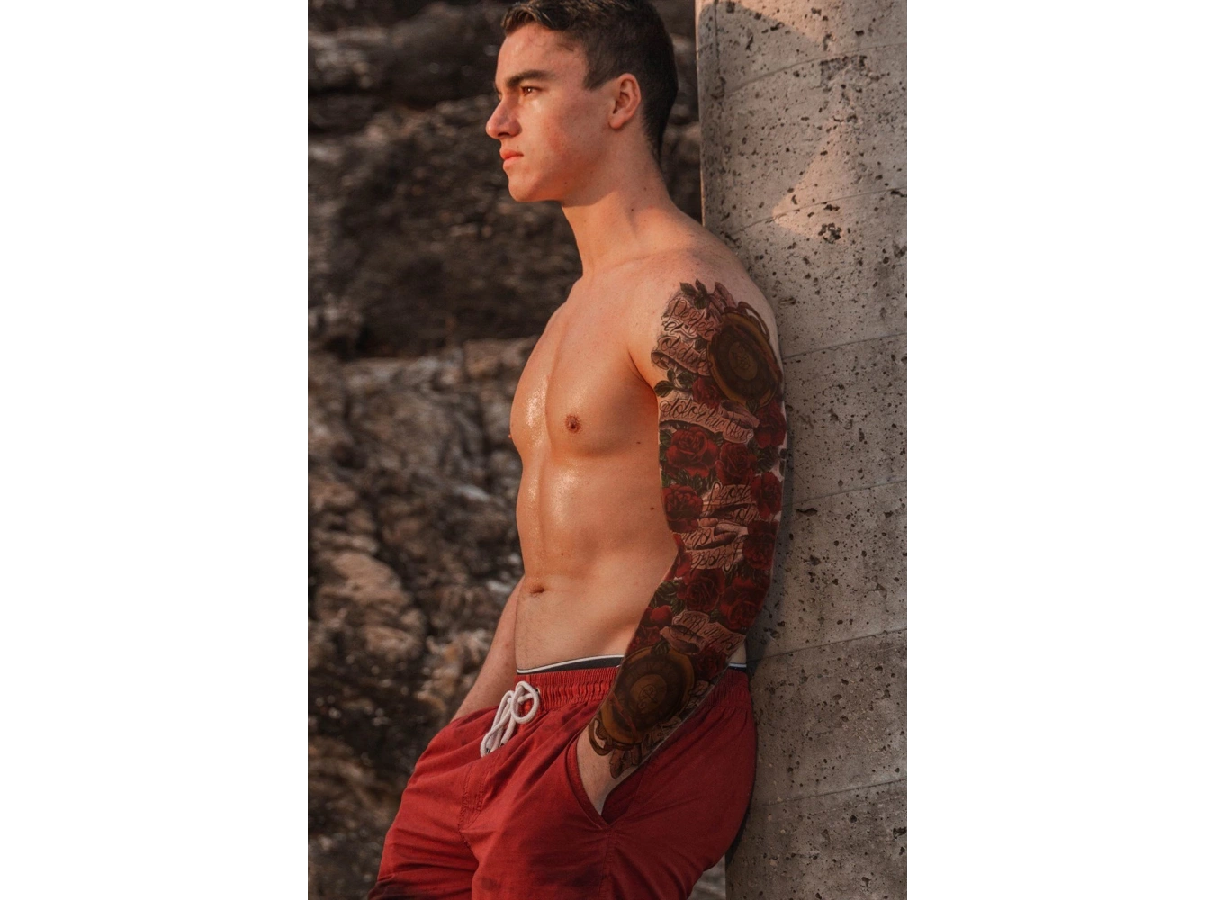 Geçici Gül Modelli Kol Dövme Tattoo