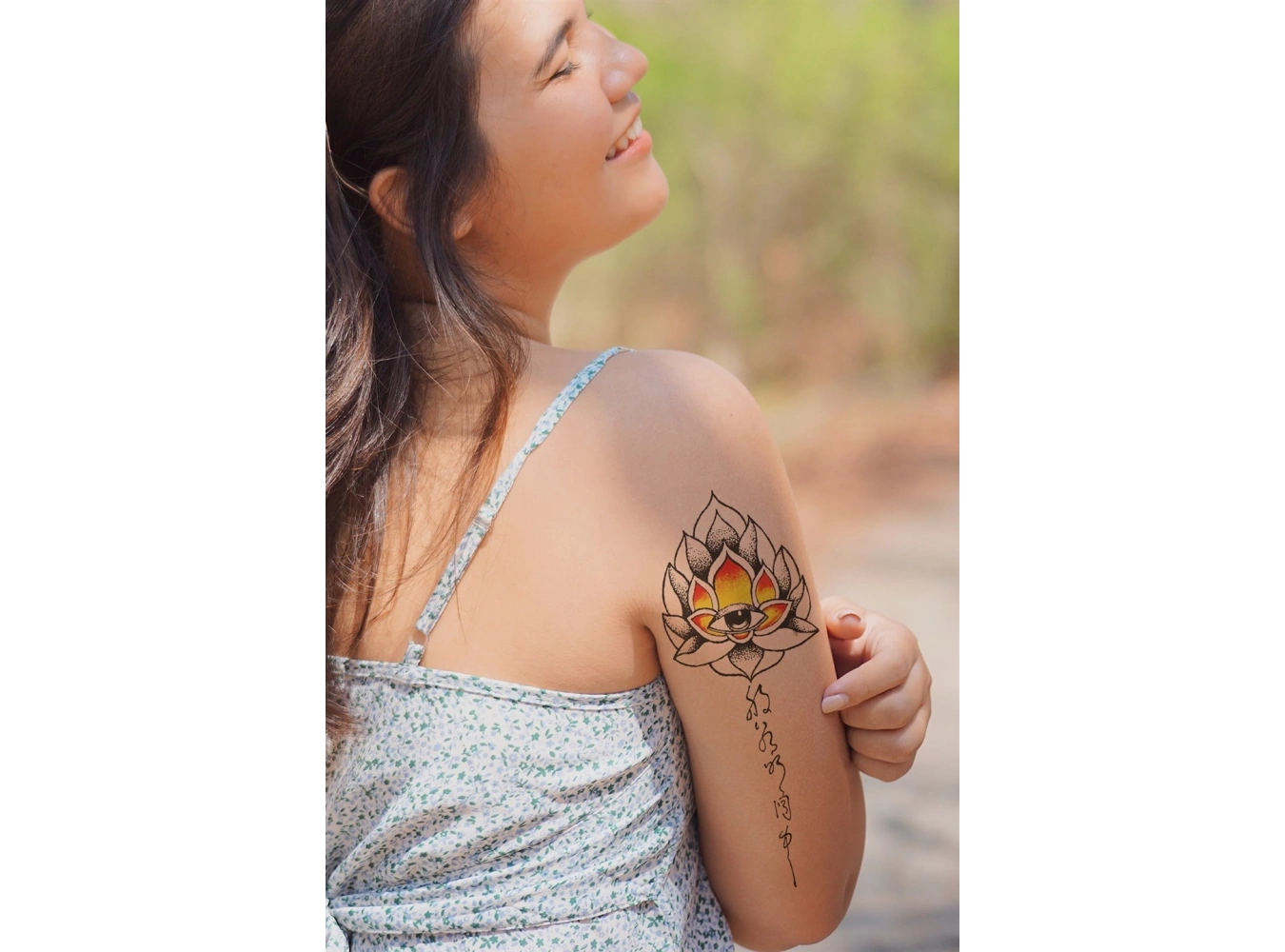 Geçici Gül ve Göz Dövme Tattoo