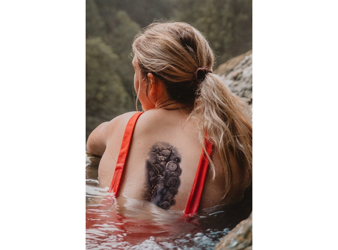 Geçici Gül ve Saat Dövme Tattoo