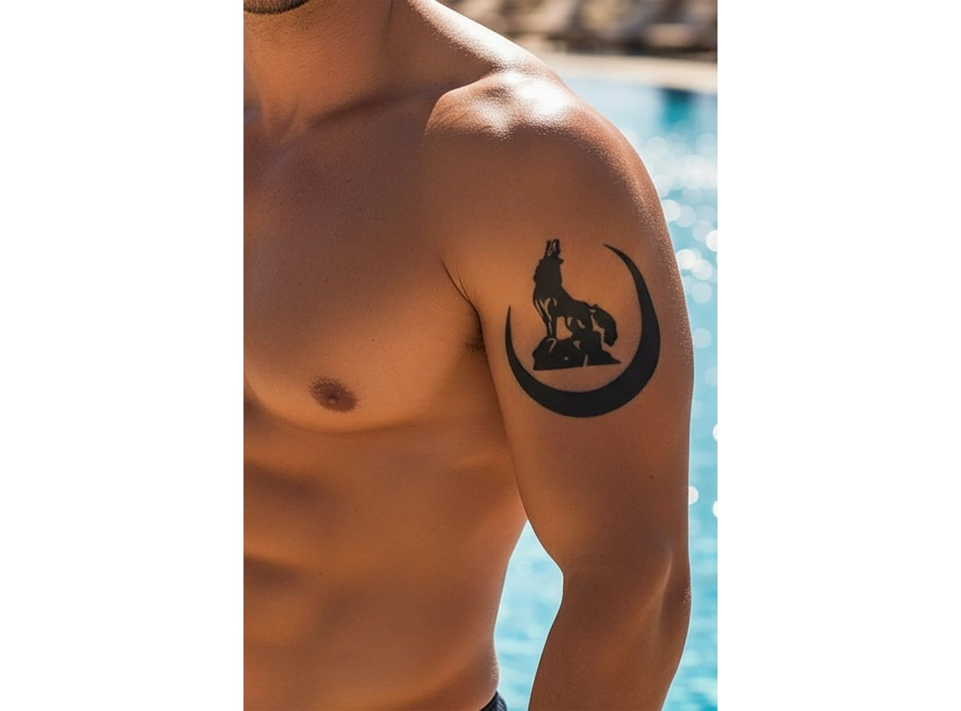 Geçici Hilal ve Kurt Dövme Tattoo