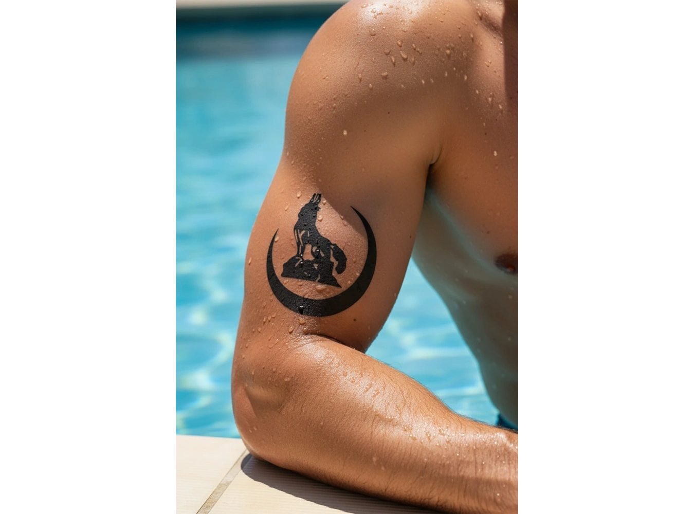 Geçici Hilal ve Kurt Dövme Tattoo