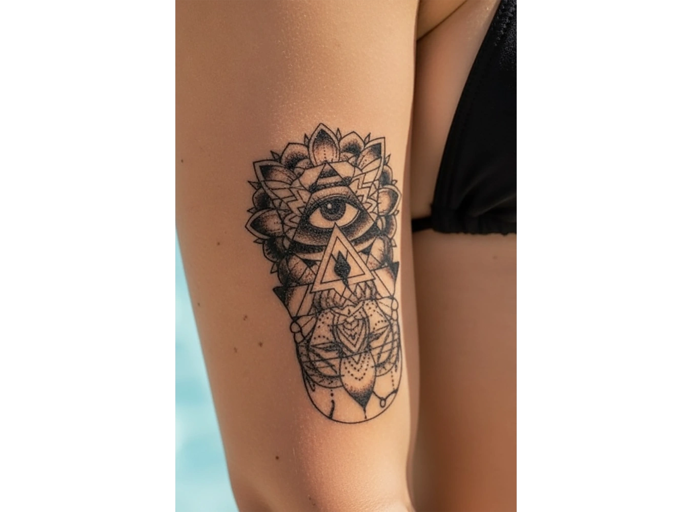 Geçici İlluminati Figürlü Mini Dövme