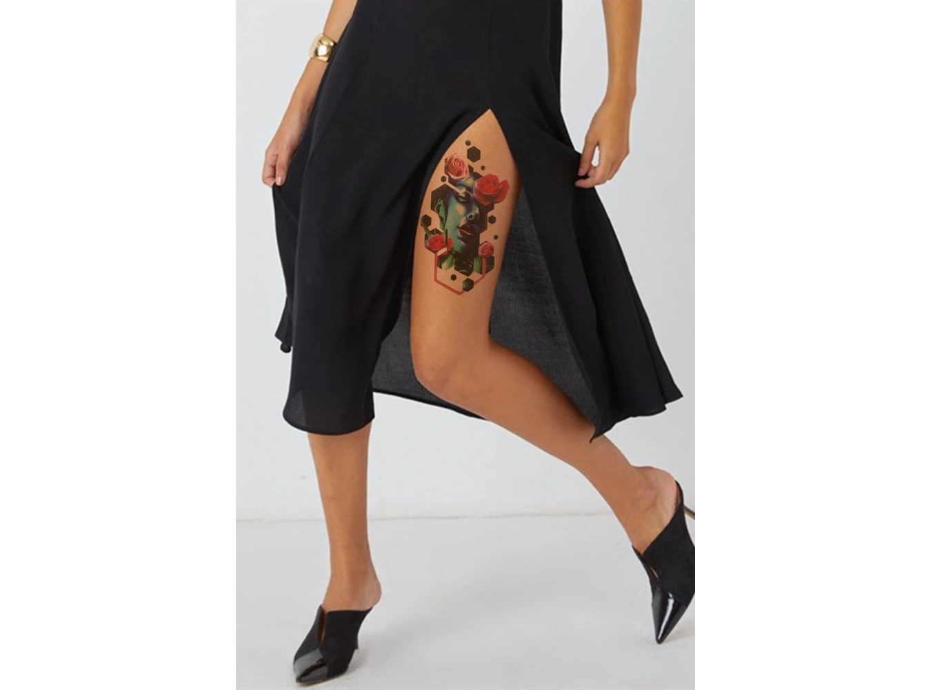 Geçici Kadın Modelli Dövme Tattoo