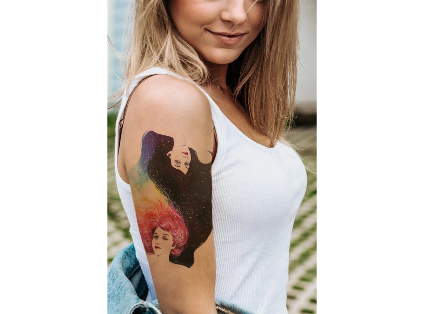 Geçici Kadın Modelli Dövme Tattoo