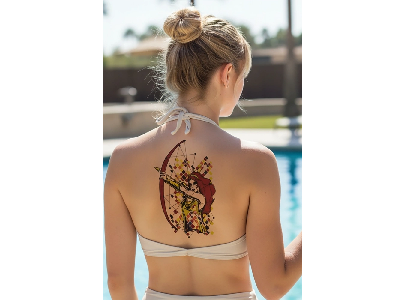 Geçici Kadın Modelli Dövme Tattoo