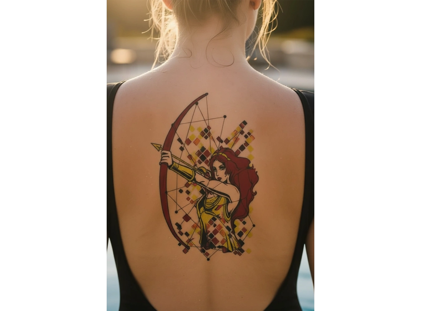 Geçici Kadın Modelli Dövme Tattoo