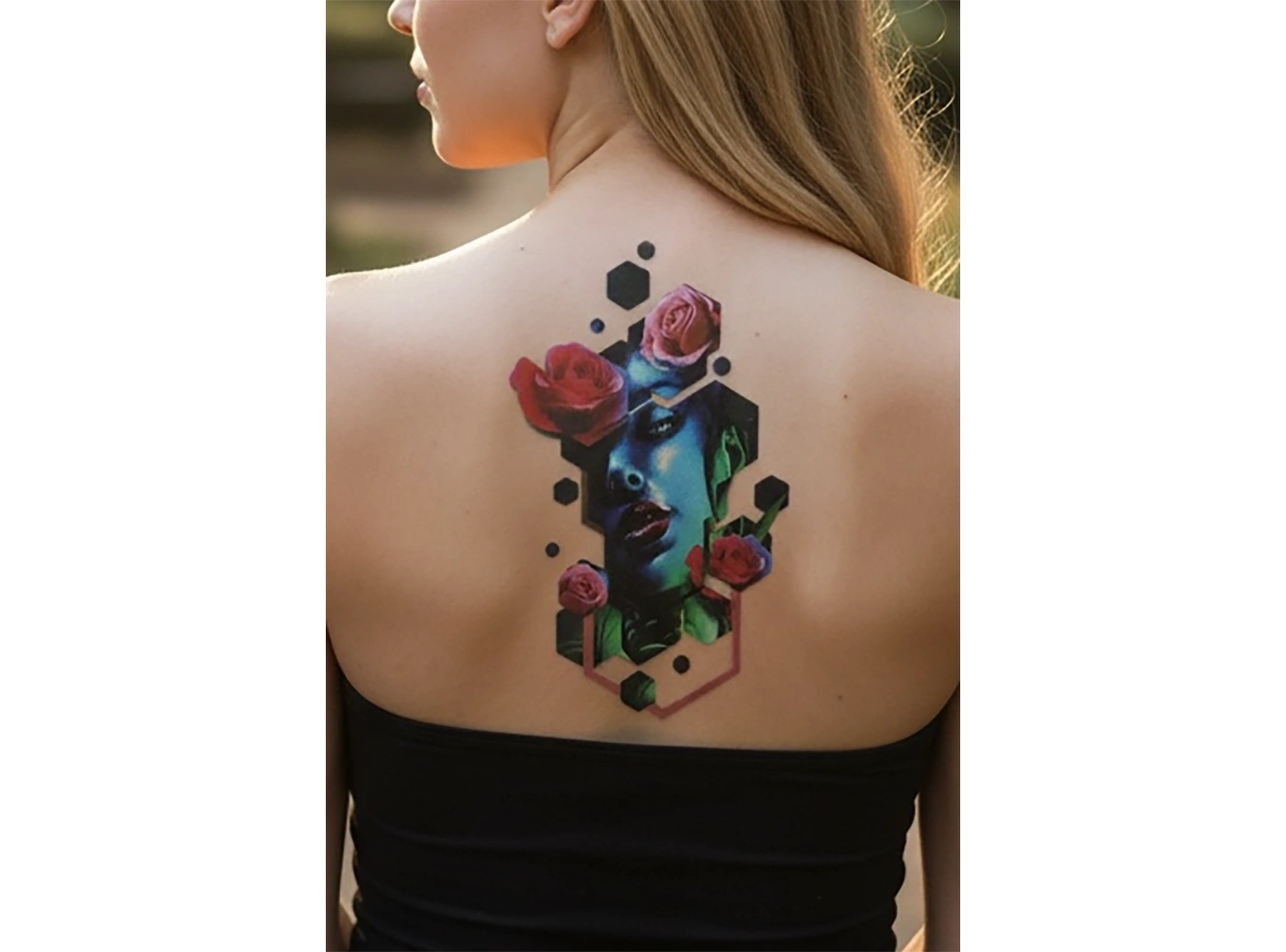Geçici Kadın Modelli Dövme Tattoo